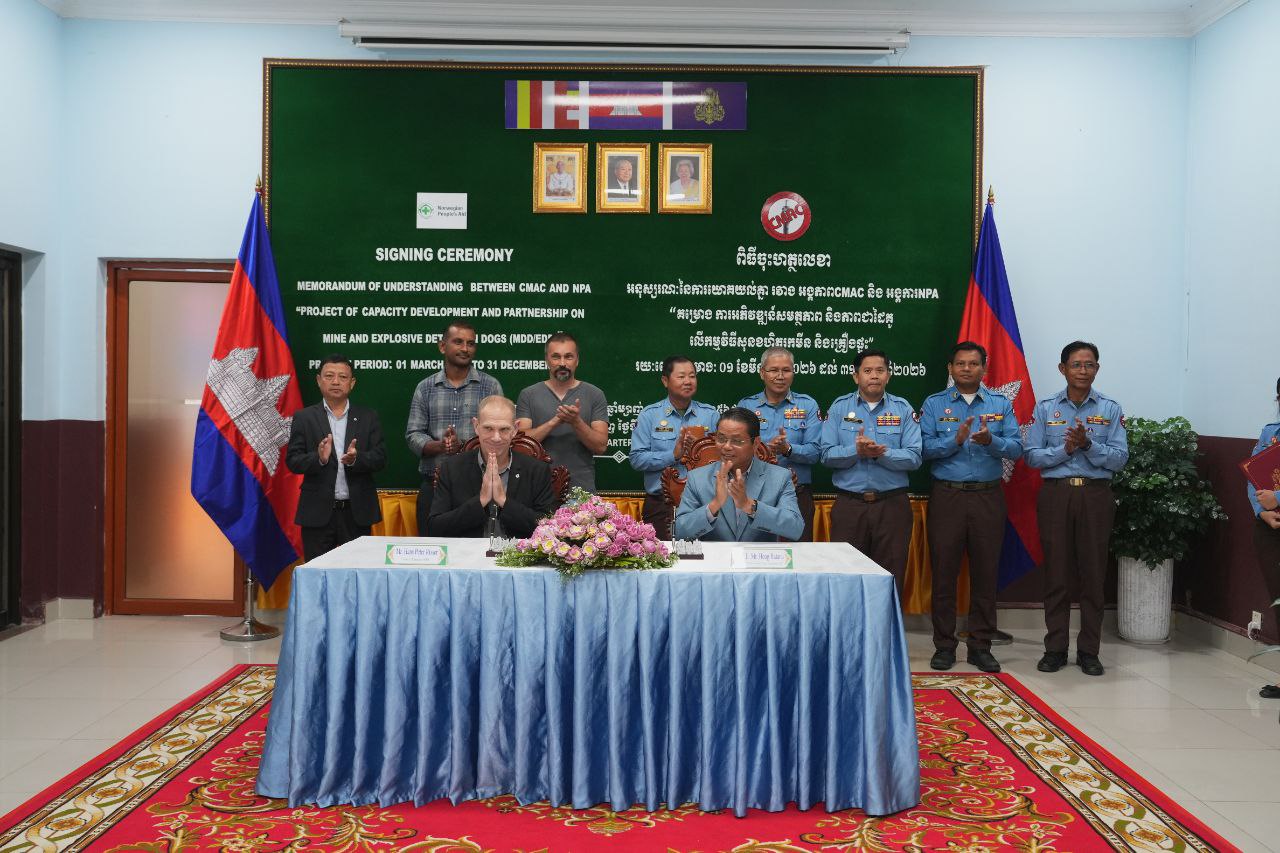 CMAC and NPA Sign MoU ON CAPACITY DEVELOPMENT AND PARTNERSHIP ON  MINE AND EXPLOSIVE DETECTION DOGS
