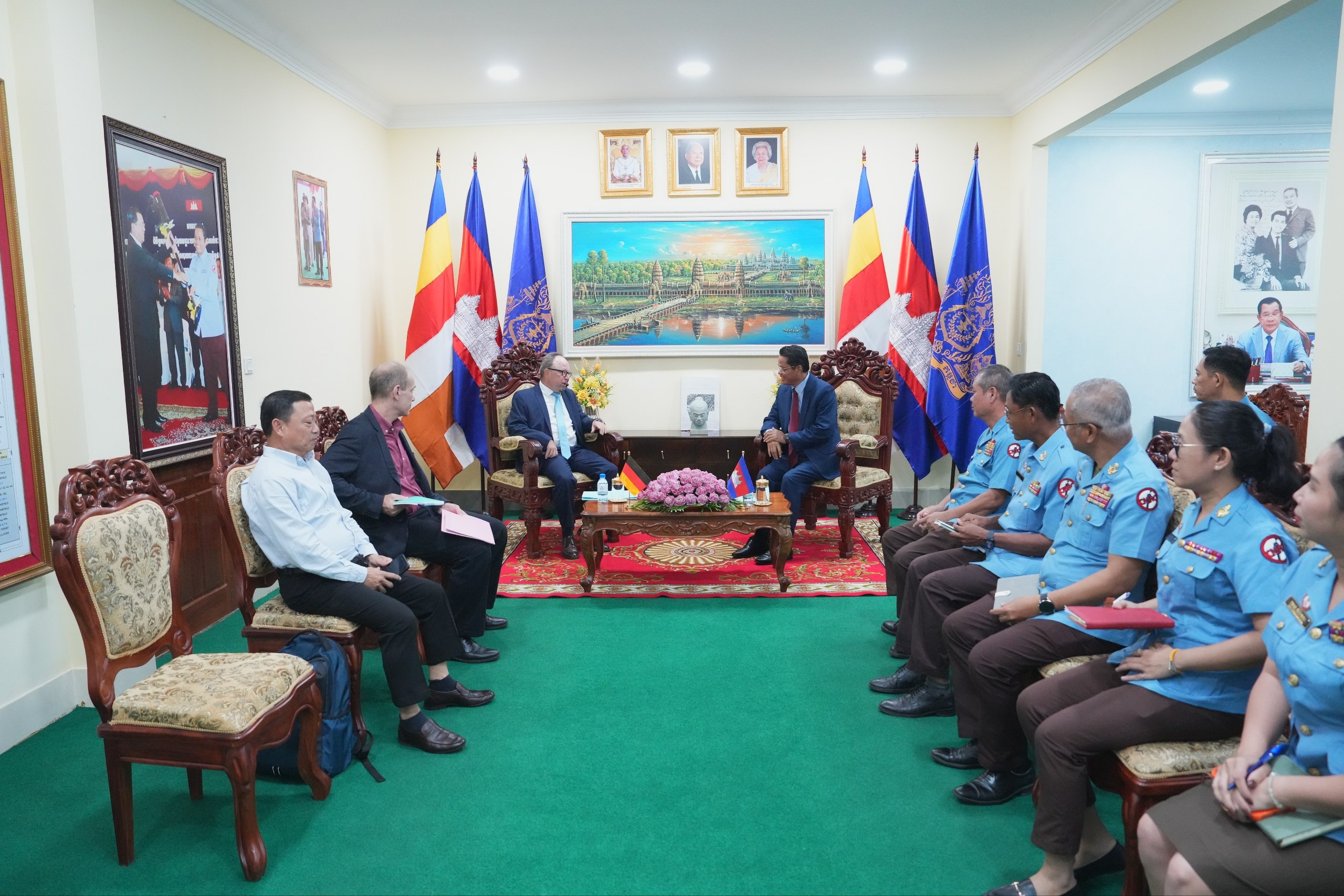 His Excellency Heng Ratana Receives a Courtesy Call and Bilateral Discussion with His Excellency Stefan Anton Messerer, Ambassador of the Federal Republic of Germany to the Kingdom of Cambodia, on the Occasion of the Completion of His Diplomatic Mission in Cambodia
